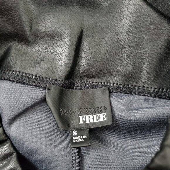 Aritzia Wilfred Free Daria Pants Small Black Vegan Leather Full Length Leggings - Picture 5 of 9